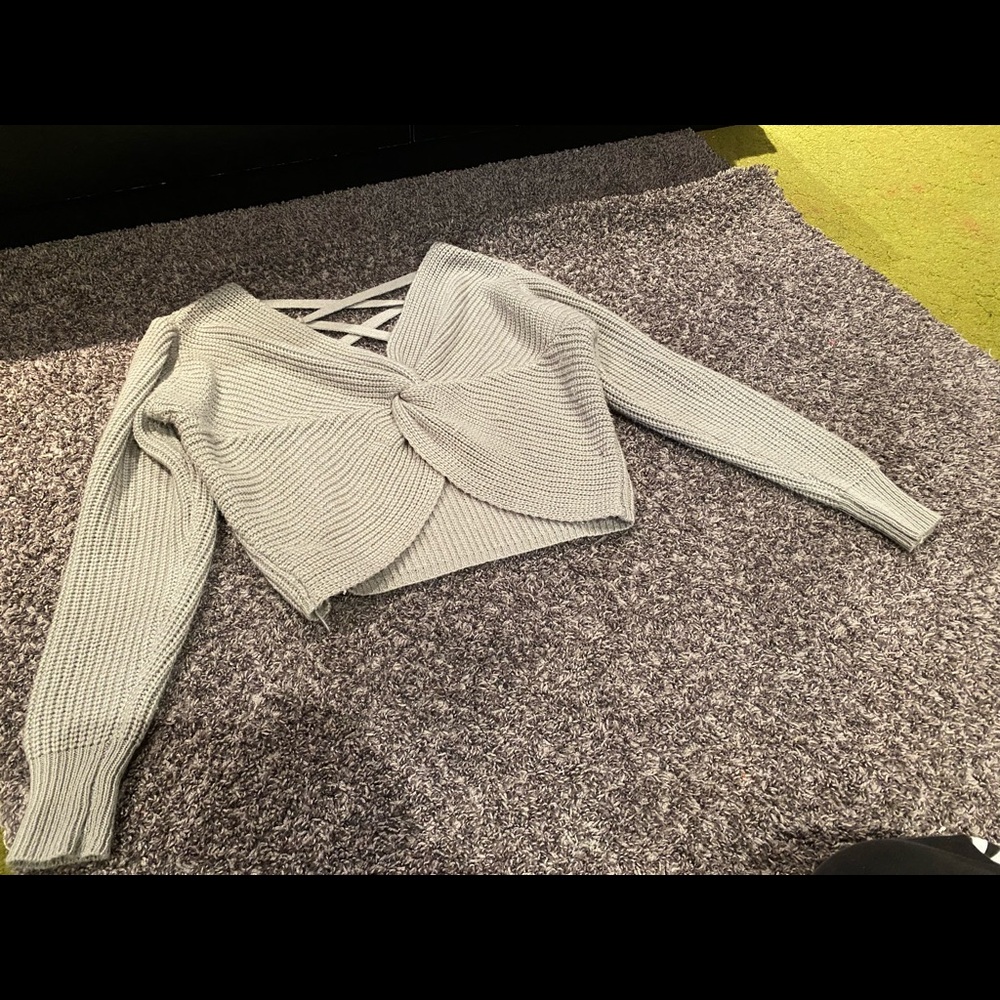 knit crop sweater